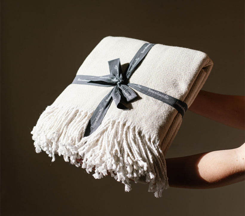 Cotton Herringbone Throw The perfect addition...