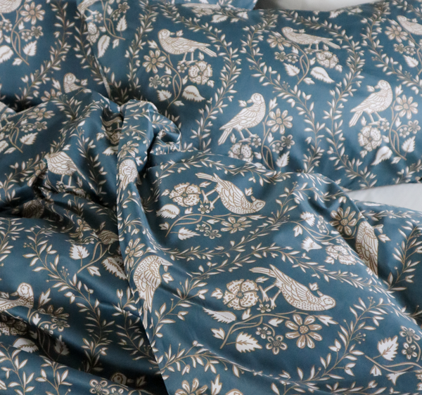 Inspired by the beauty of winter gardens, our Aviary Collection brings warmth, depth, and elegance to your bedroom.